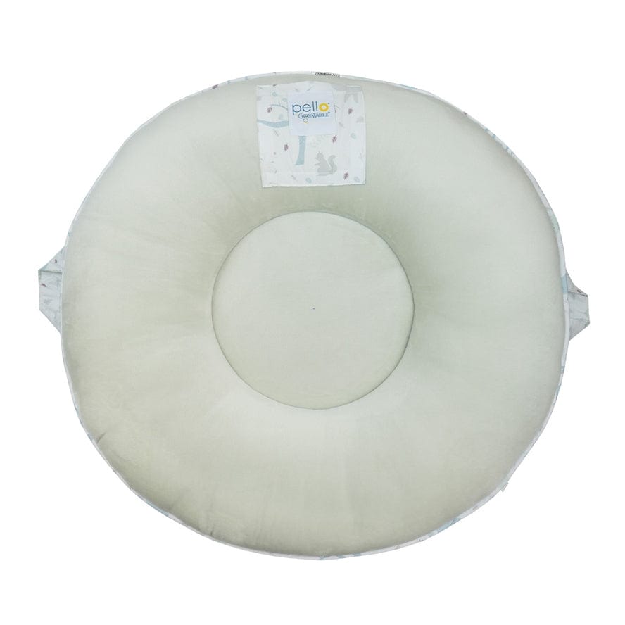Goosewaddle + Pello Goosewaddle + Pello 34" Diameter Round Floor Pillow Cushion, Riley Jr Woodland & Silver - Little Miss Muffin Children & Home
