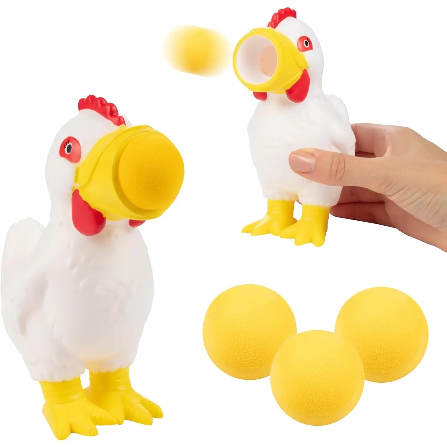 White Chicken Popper Foam Ball Blaster