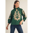 Baroque Applique Detail Top, 2 Available Colors