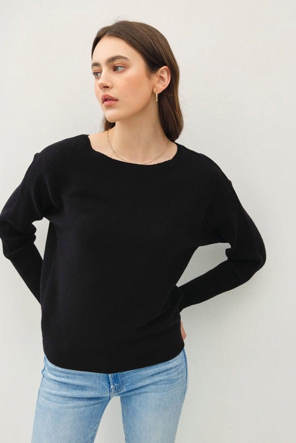 Be Cool Be Cool The Shelby Sweater Boat Neck Dolman Sleeve Pullover Knit Top - Little Miss Muffin Children & Home