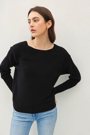 Be Cool Be Cool The Shelby Sweater Boat Neck Dolman Sleeve Pullover Knit Top - Little Miss Muffin Children & Home