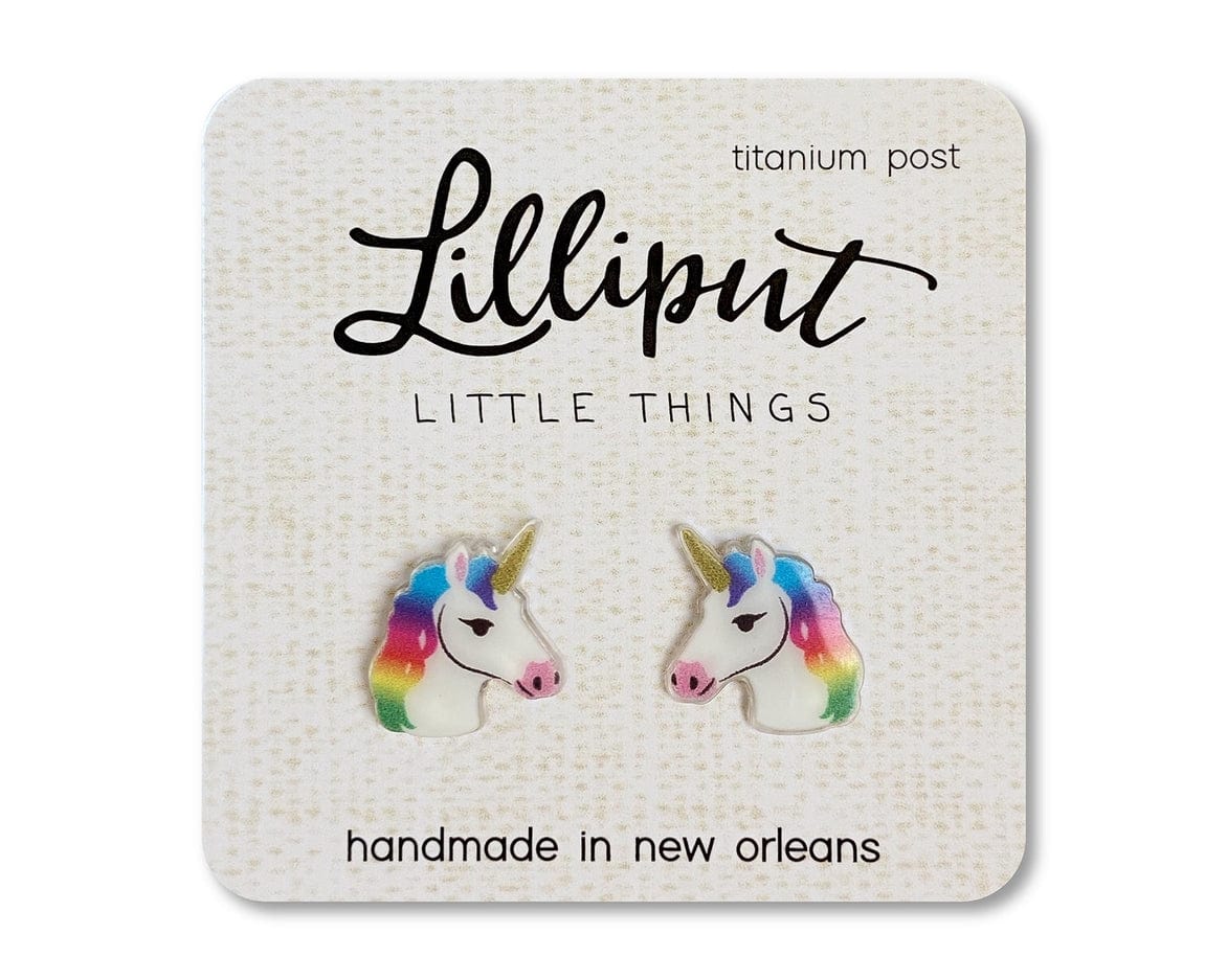 Lilliput Little Things Lilliput Little Rainbow Unicorn Earrings - Little Miss Muffin Children & Home