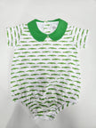 Lulu Bebe Lulu Bebe Alligator Print Short Sleeve Noah Bubble with Collar - Little Miss Muffin Children & Home