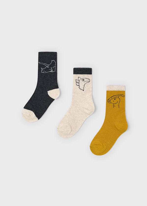 mayoral 3 pack of dinosaur socks for boys