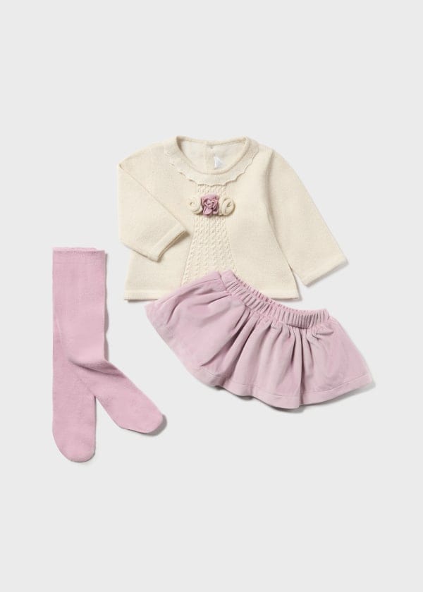 Mayoral Usa Inc Mayoral 3 Piece Sweater & Skirt Set for Baby Girl - Little Miss Muffin Children & Home