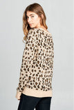 Ellison Pixel Leopard Print Knit Sweatshirt