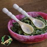 Beatriz Ball Resin Rio Bubble Salad Servers, White