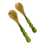 Beatriz Ball Resin Rio Bubble Salad Servers, Green