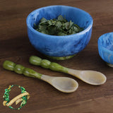 Beatriz Ball Resin Rio Bubble Salad Servers, Green