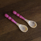 Beatriz Ball Vida Resin Rio Bubble Salad Servers, Pink