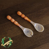 Beatriz Ball Resin Rio Bubble Salad Servers, Orange