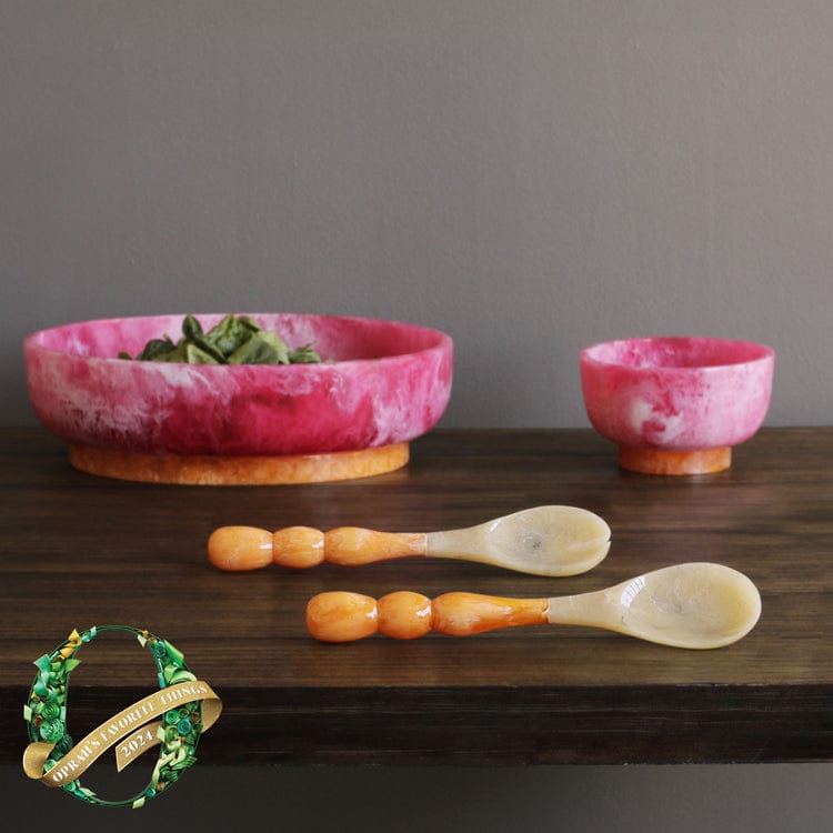 Beatriz Ball Beatriz Ball Resin Rio Bubble Salad Servers, Orange - Little Miss Muffin Children & Home