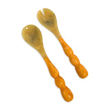 Beatriz Ball Resin Rio Bubble Salad Servers, Orange