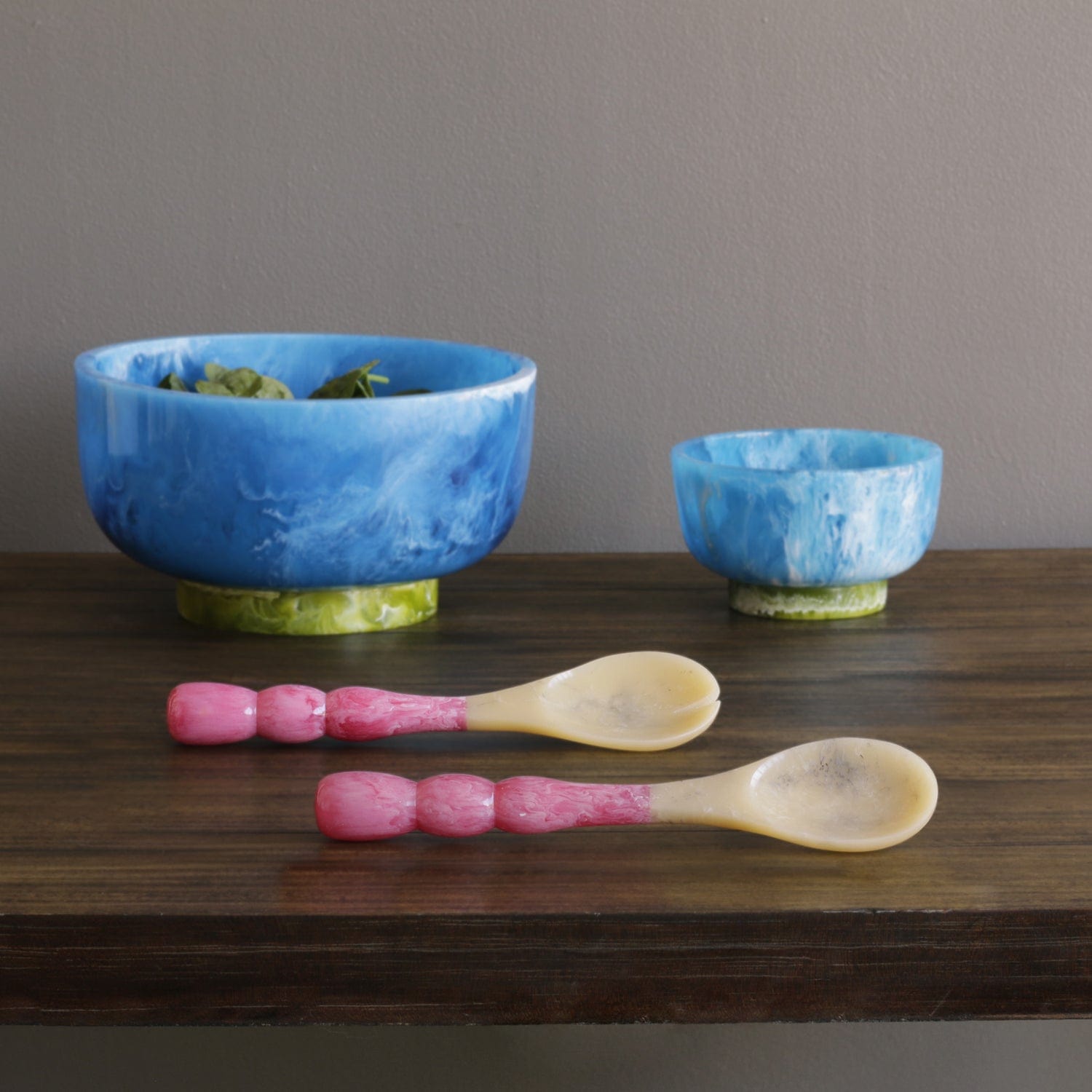 Beatriz Ball Beatriz Ball Vida Resin Rio Large Bowl with Base, Blue and Green - Little Miss Muffin Children & Home