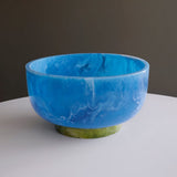 Beatriz Ball Vida Resin Rio Large Bowl with Base, Blue and Green