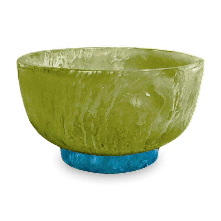 Beatriz Ball Beatriz Ball Rio Small Round Resin Bowl with Base, Green & Blue - Little Miss Muffin Children & Home