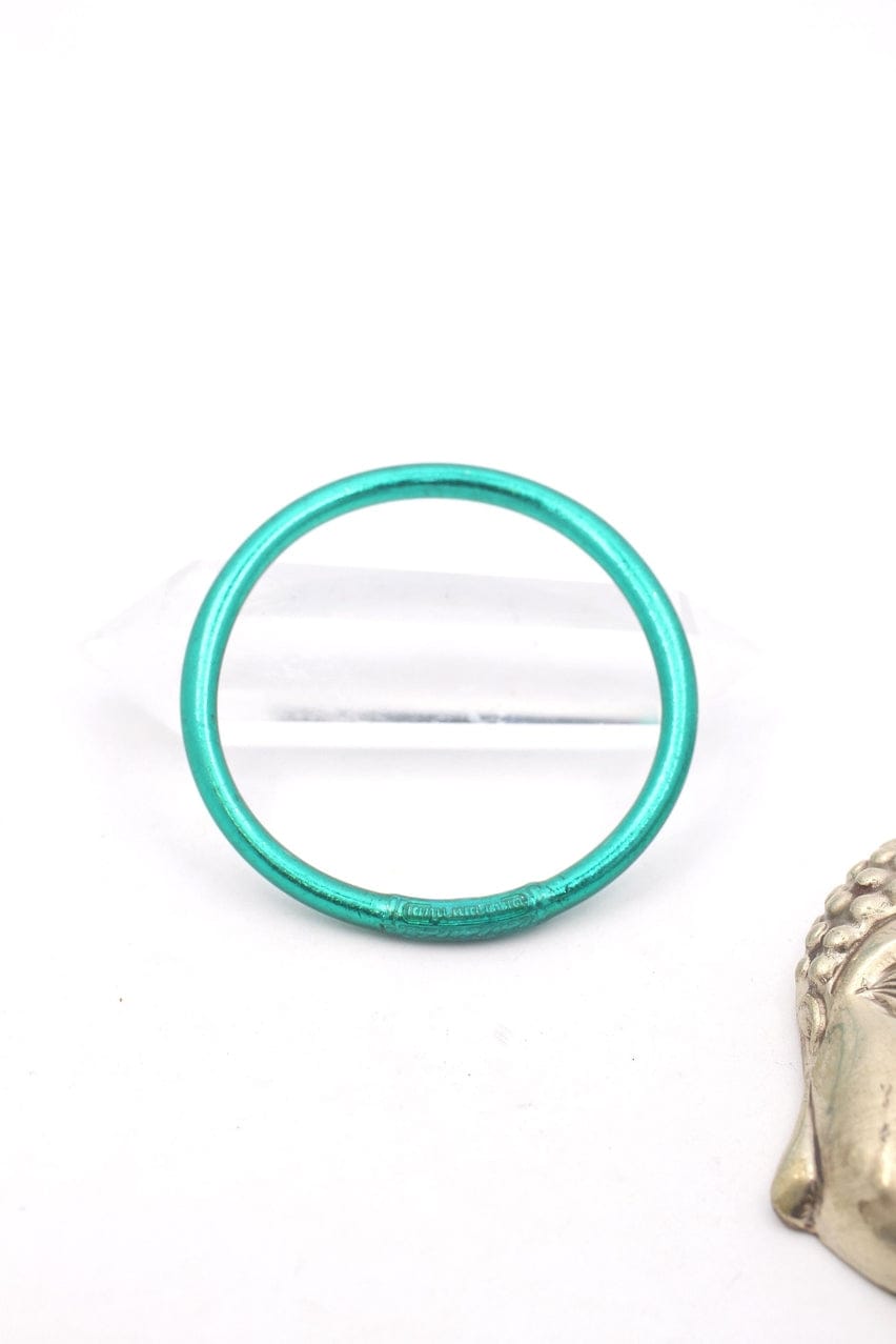 Single Rainbow Thai Buddhist Temple Bracelet, Mantra Bangle, Peacock