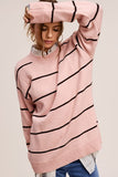 La Miel La Miel Loose Fit Striped Long Sleeve Sweater - Little Miss Muffin Children & Home