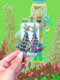 Taylor Shaye Designs Colorful Beaded Crystal Christmas Tree, Rainbow