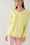 Urban Daizy Urban Daizy Anette Effortless Charm Tunic Top in Pale Lime - Little Miss Muffin Children & Home