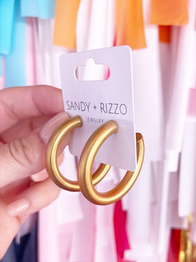 Sandy And Rizzo Sandy + Rizzo Golden Hoop Earrings – Little Miss Muffin Children & Home