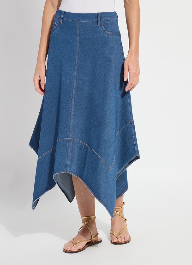 Lucille Handkerchief Denim Skirt
