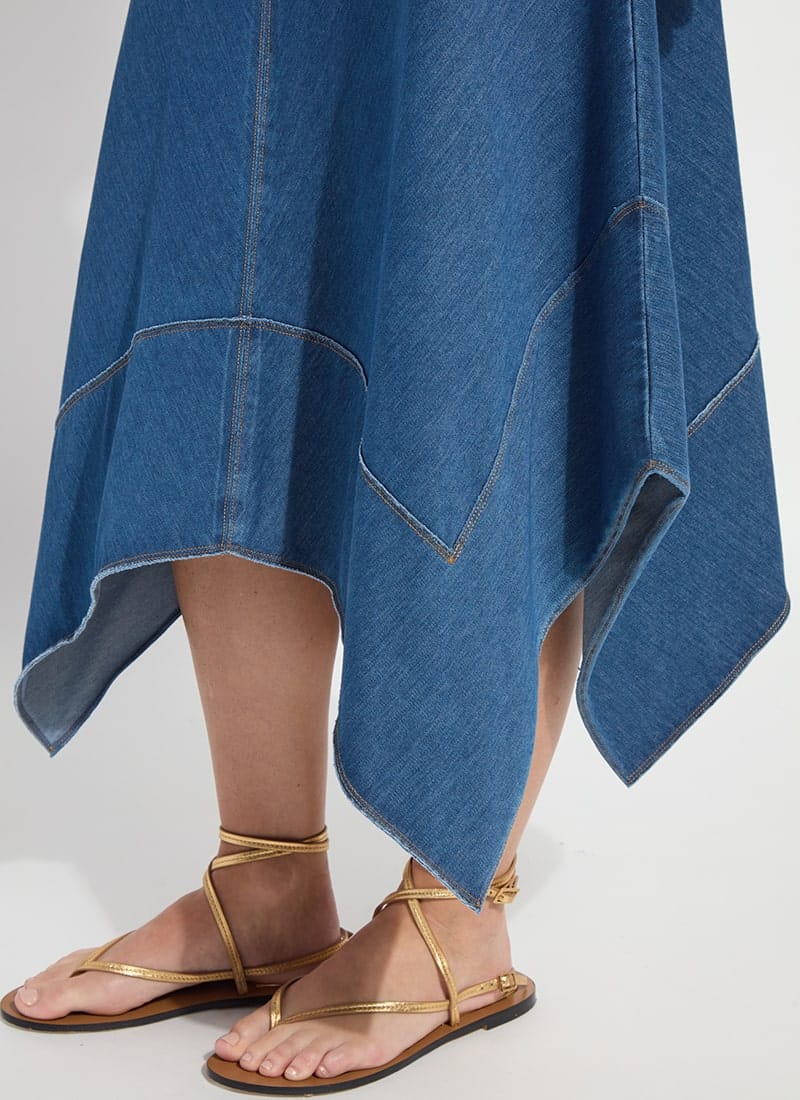 Lucille Handkerchief Denim Skirt