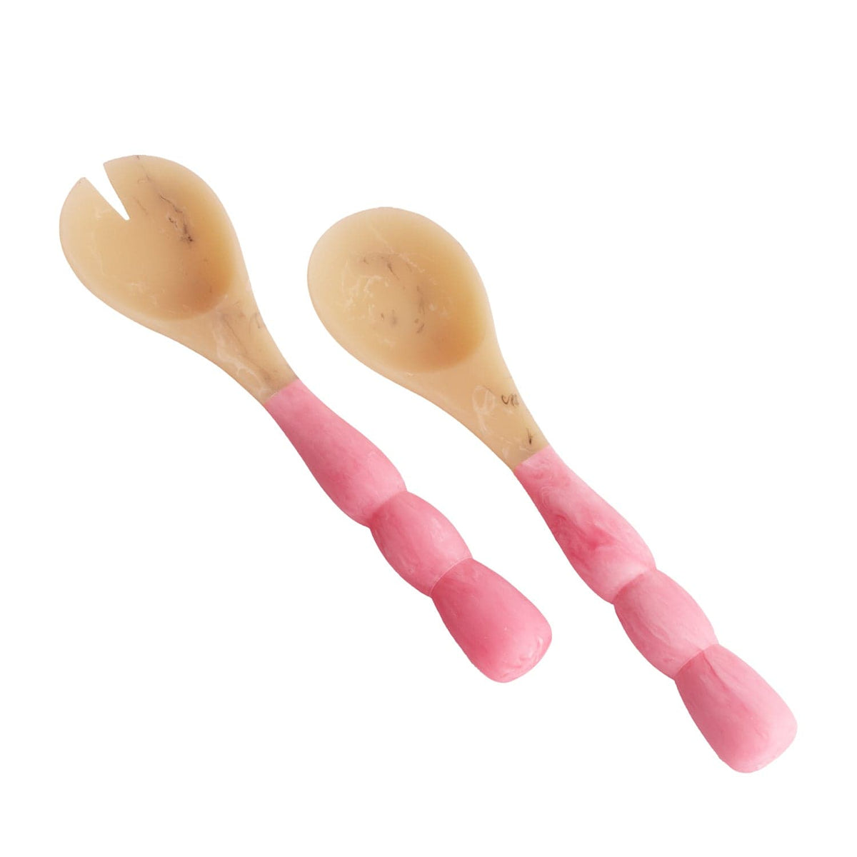 Resin Sorbet Salad Servers in Raspberry
