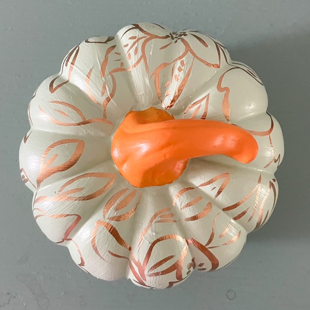 Mint & Gold Small Pumpkin