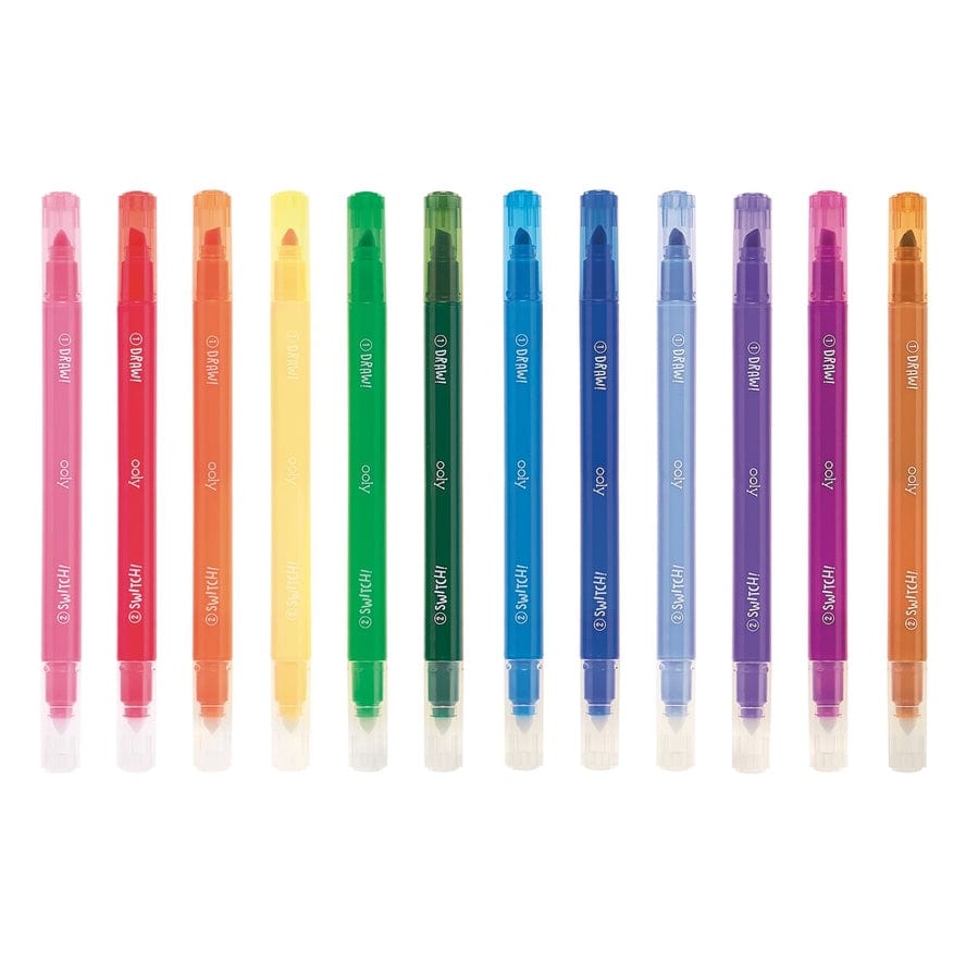 Ooly Ooly Switch-eroo! Color-Changing Markers, Set of 12 - Little Miss Muffin Children & Home