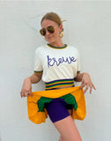 Mardi Gras Creations Adult Short Sleeve Tinsel Crop - Krewe