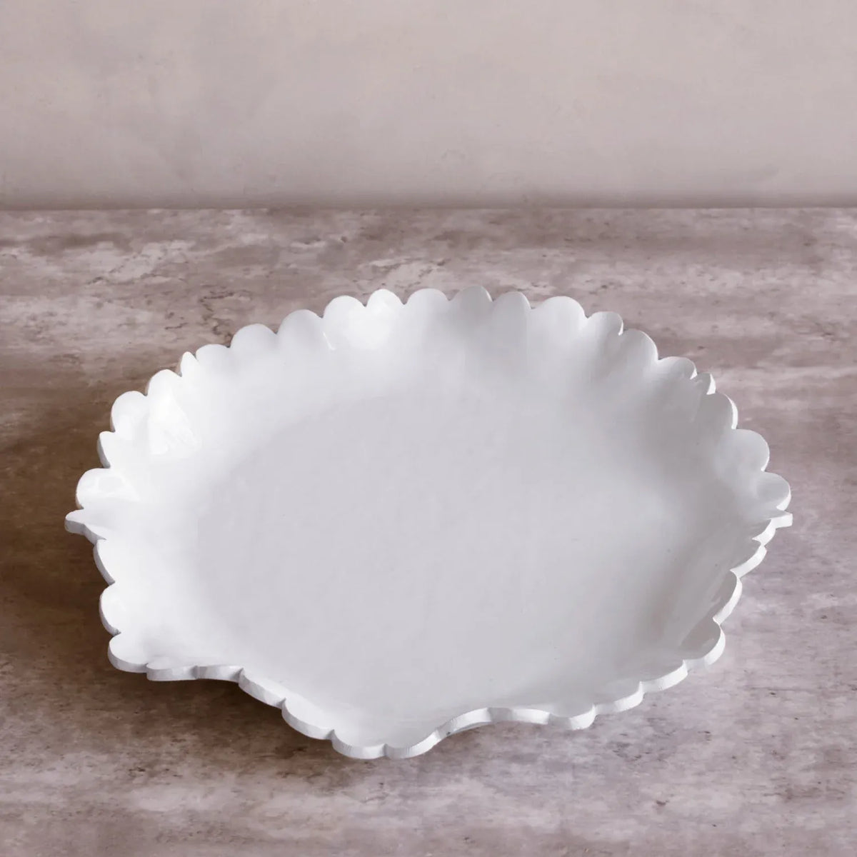 Vida Colette White Large Round Platter