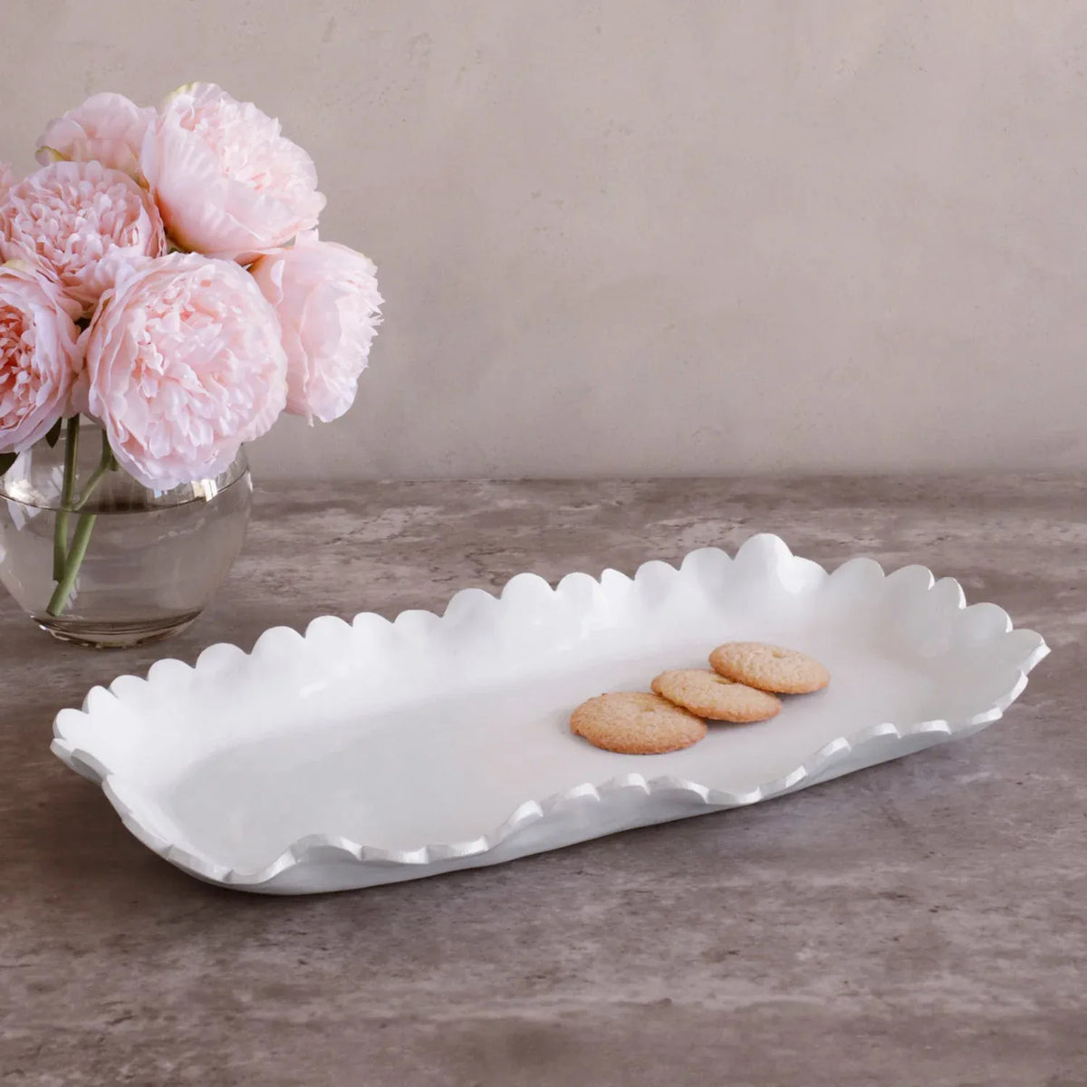 Vida Colette White Large Oblong Platter
