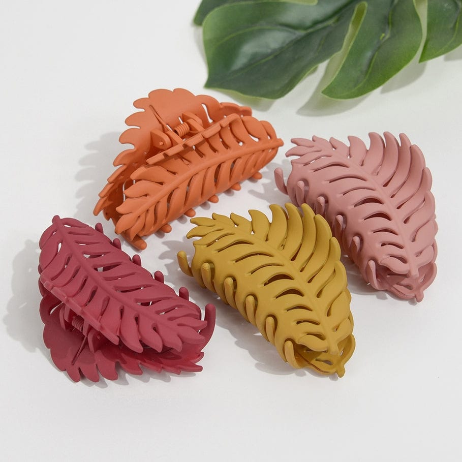 The Diva Soap The Diva Soap Matte Leaf Hair Claw Clip in Yellow - Little Miss Muffin Children & Home