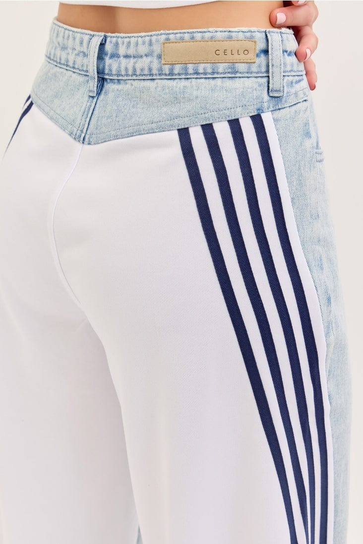 Cello Jeans High Rise Side Stripe Wide Leg Jeans - Little Miss Muffin Children & Home