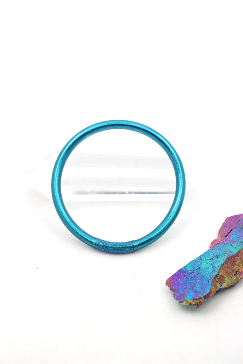 Single Rainbow Thai Buddhist Temple Bracelet, Mantra Bangle, Ocean