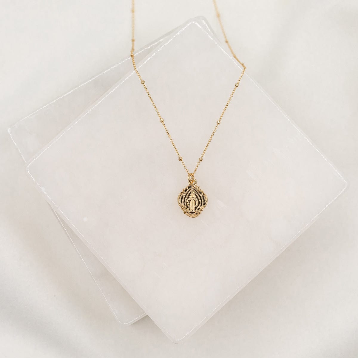 My Saint My Hero Miraculous Petite Necklace Gold - Little Miss Muffin Children & Home