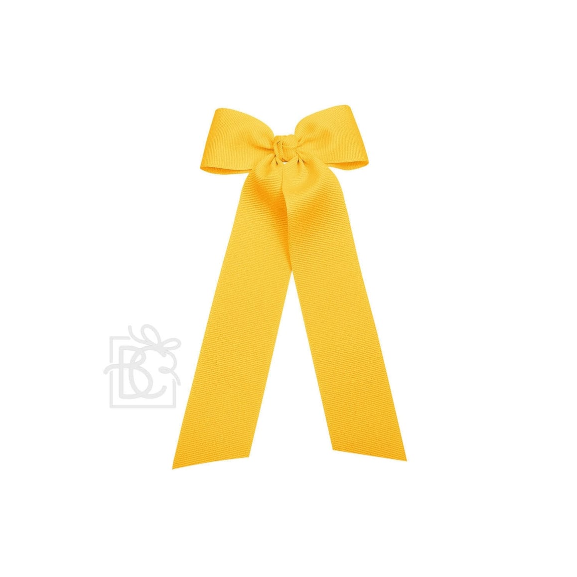 Beyond Creations Beyond Creations 4.5" Flat Bow with 7" Streamers on Alligator Clip in Bright Yellow - Little Miss Muffin Children & Home