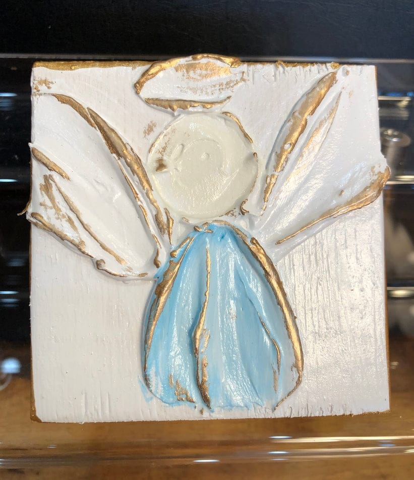 3x3 Angel Handmade Painted Art, 3 Available Colors