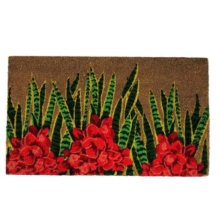 Abbott Abbott Red Tropical Floral Doormat 18"x 30" - Little Miss Muffin Children & Home