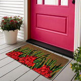 Abbott Abbott Red Tropical Floral Doormat 18"x 30" - Little Miss Muffin Children & Home