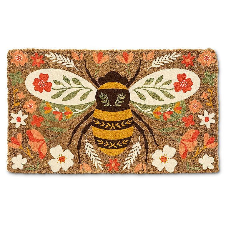 Abbott Abbott Floral Bee Doormat - Little Miss Muffin Children & Home