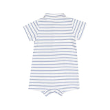 Angel Dear French Stripe Dusty Blue Polo Shortie