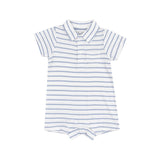 Angel Dear French Stripe Dusty Blue Polo Shortie