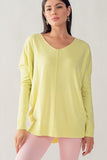 Urban Daizy Urban Daizy Anette Effortless Charm Tunic Top in Pale Lime - Little Miss Muffin Children & Home