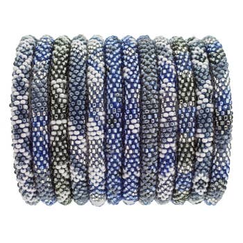 Aid Through Trade Aid Through Trade Assorted Denim Blue Roll-On Bracelets - Little Miss Muffin Children & Home