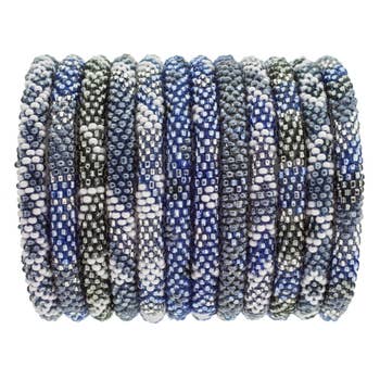 Aid Through Trade Aid Through Trade Assorted Denim Blue Roll-On Bracelets - Little Miss Muffin Children & Home