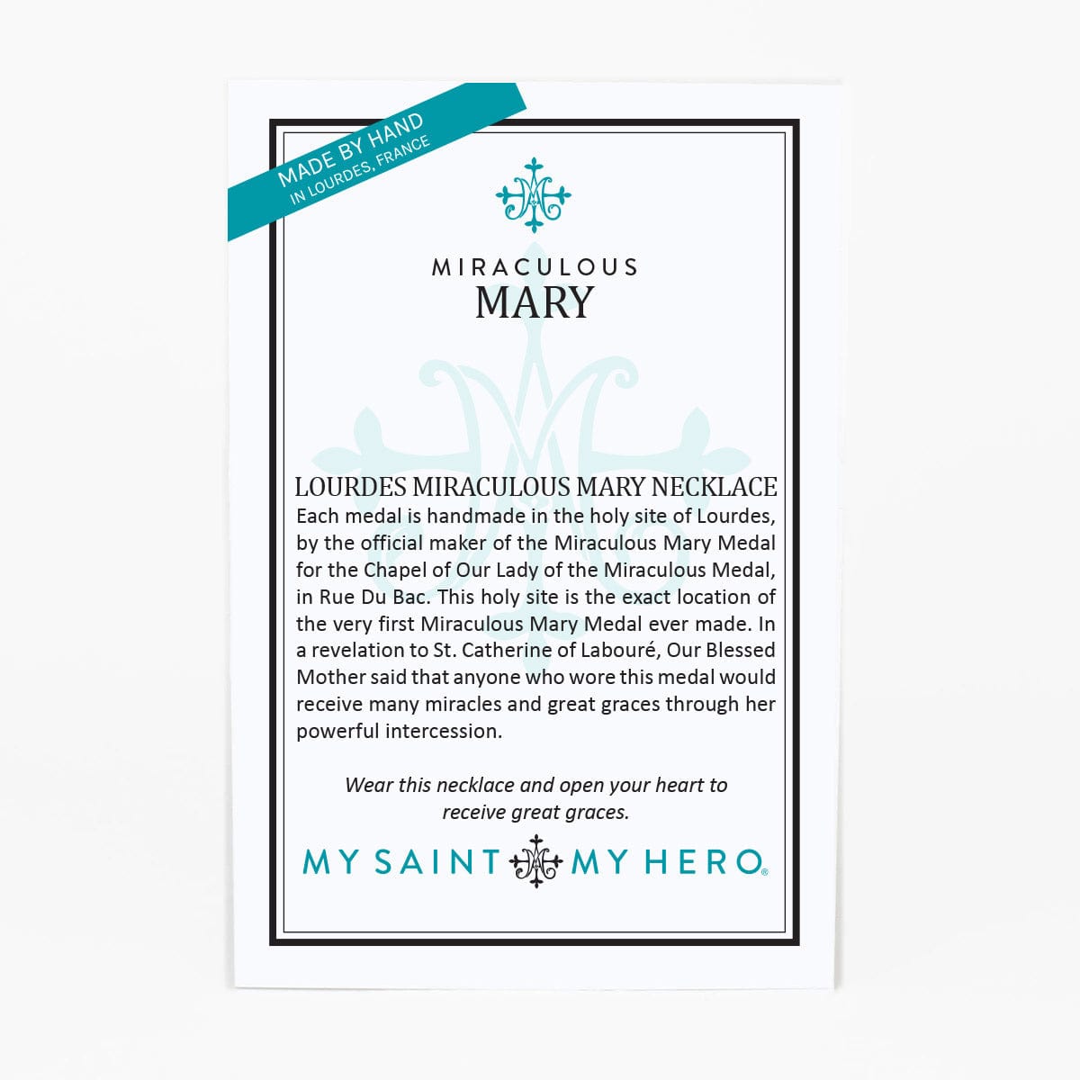 My Saint My Hero My Saint My Hero Lourdes Miraculous Mary Necklace, Gold - Little Miss Muffin Children & Home