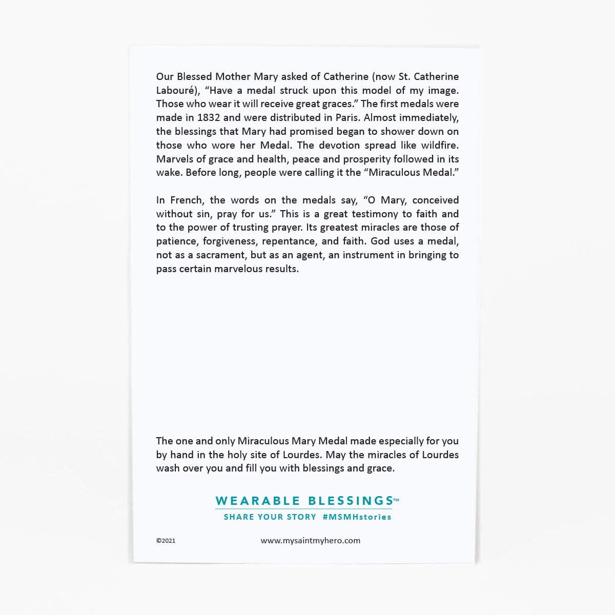 My Saint My Hero My Saint My Hero Lourdes Miraculous Mary Necklace, Gold - Little Miss Muffin Children & Home