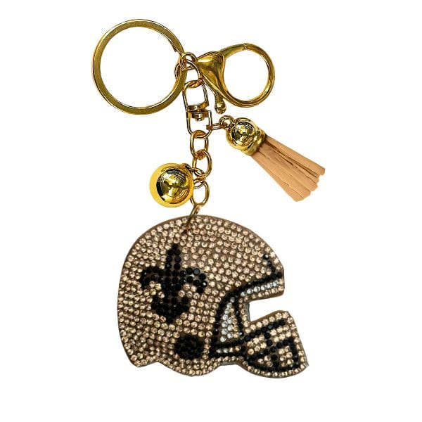 Queens Designs Helmet Crystal Bling Keychain - Little Miss Muffin Children & Home